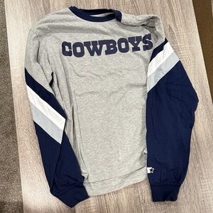 STARTER Gray and Navy Long Sleeve Tee